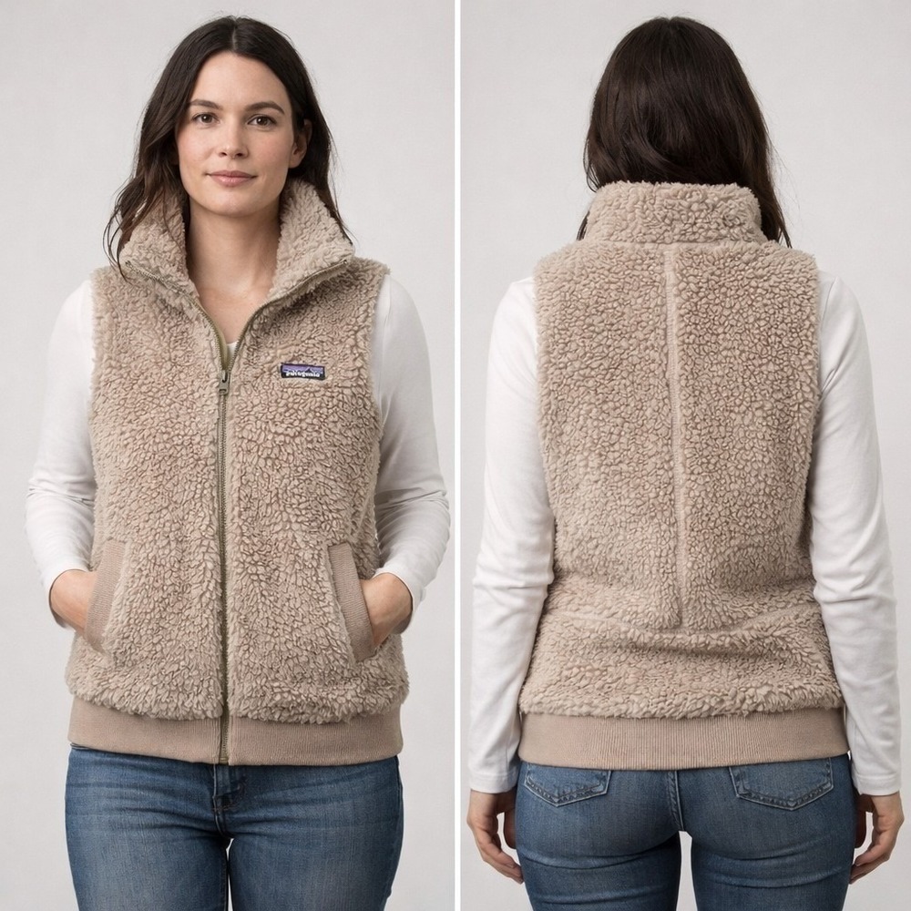 Patagonia‎ Women's Los Gatos Fleece Vest Recycled Sherpa Full Zip Medium